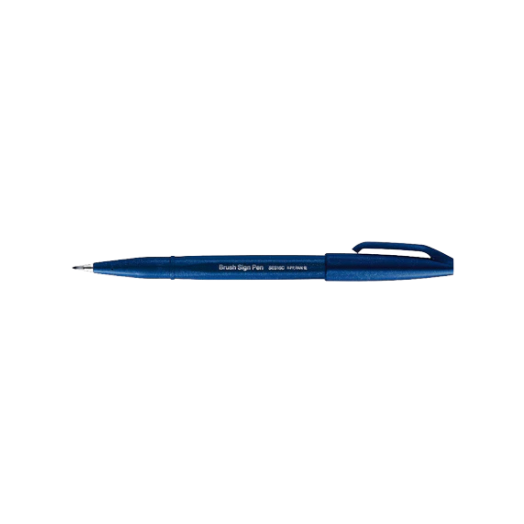 Pentel Touch Brush Sign Pen Blue Black — Pentel brush pen — premium stationery and lifestyle, at Cityluxe Singapore