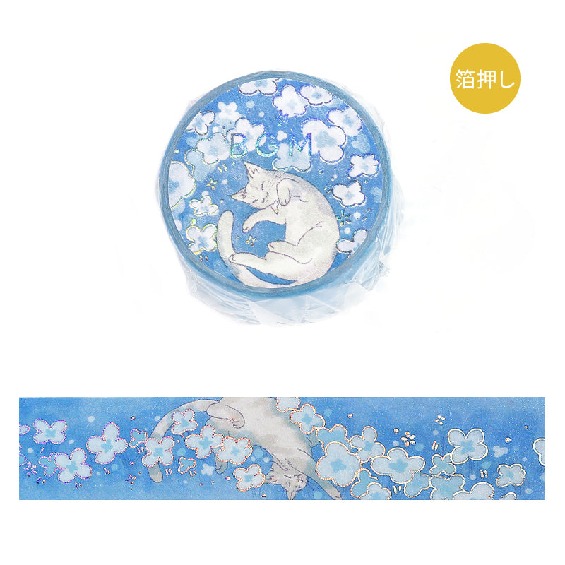 BGM Foil Stamping Masking Tape: Mysterious Journey in Nekoland — BGM masking tape — decorative paper tape for journaling and scrapbooking, at Cityluxe Singapore