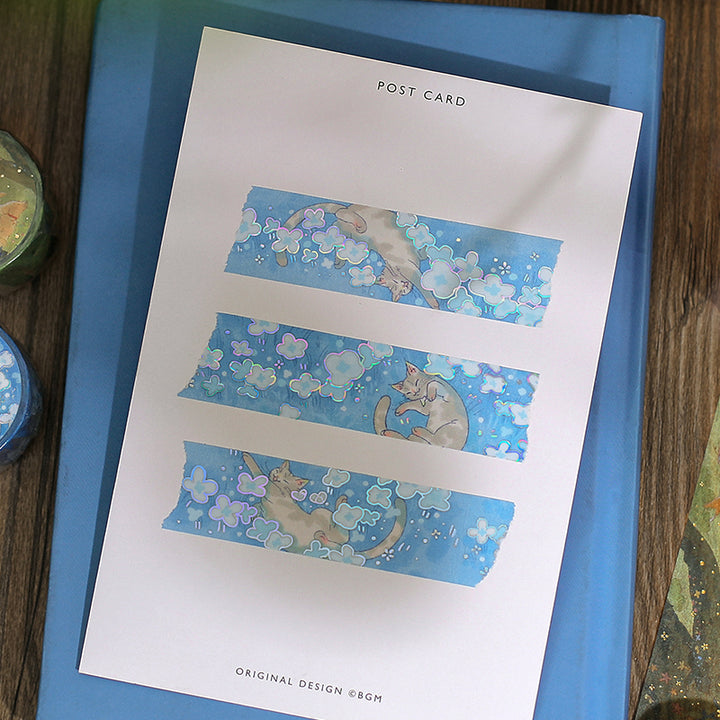BGM Foil Stamping Masking Tape: Mysterious Journey in Nekoland — BGM masking tape — decorative paper tape for journaling and scrapbooking, at Cityluxe Singapore
