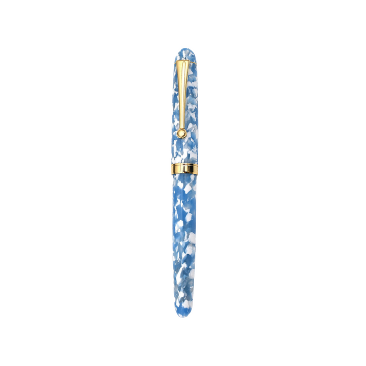 Onishi Hand Made Fountain Pen-Standard Schmidt Steel in Sora Blue — Onishi fountain pen — precision nib writing instrument, at Cityluxe Singapore stationery store