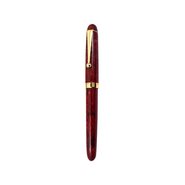 Load image into Gallery viewer, Onishi Seisakusho Cellulose Acetate Fountain Pen Red Marble
