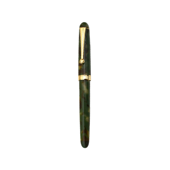 Onishi Hand Made Fountain Pen-Standard Schmidt Steel in Matcha Green — Onishi fountain pen — precision nib writing instrument, at Cityluxe Singapore stationery store