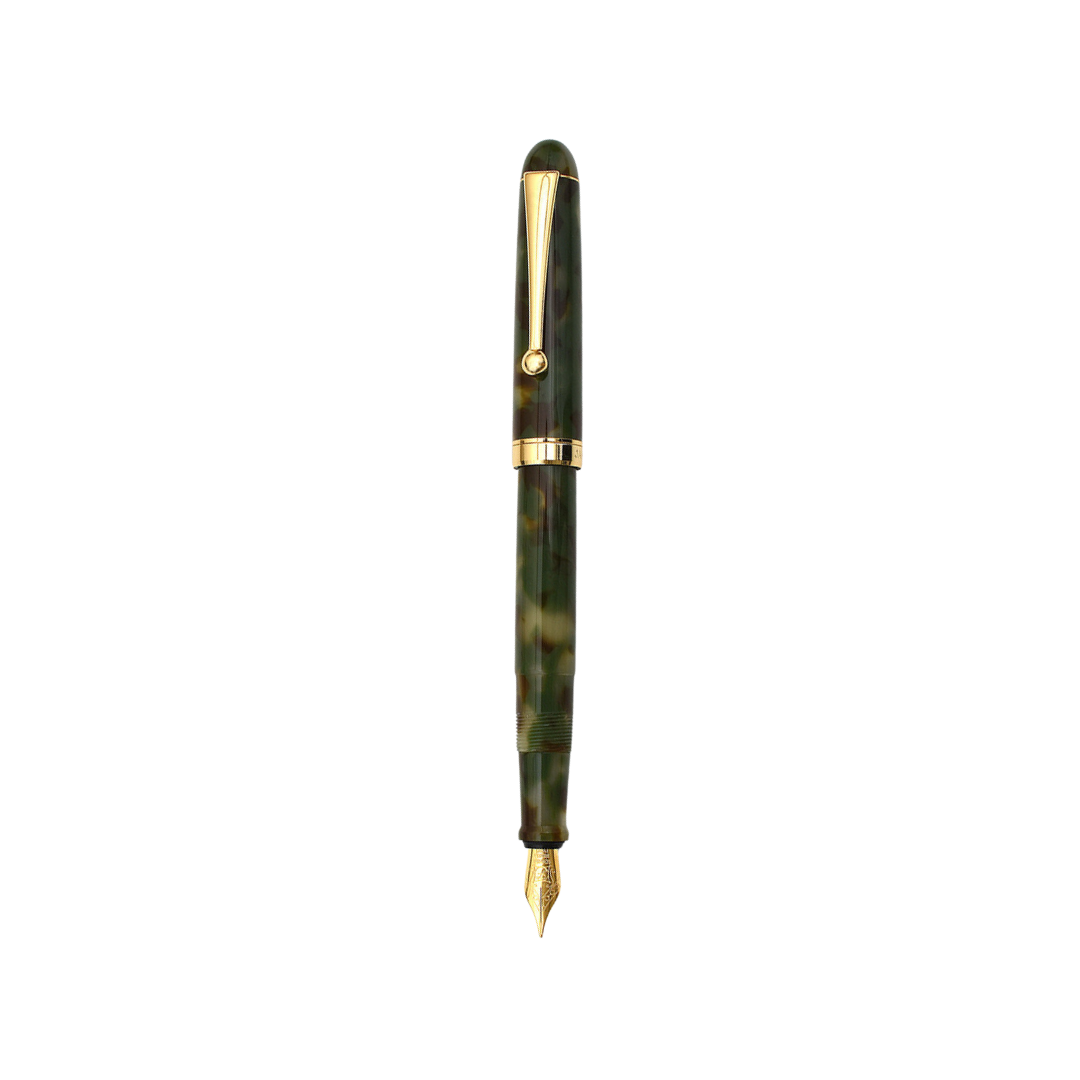 Onishi Hand Made Fountain Pen-Standard Schmidt Steel in Matcha Green — Onishi fountain pen — precision nib writing instrument, at Cityluxe Singapore stationery store