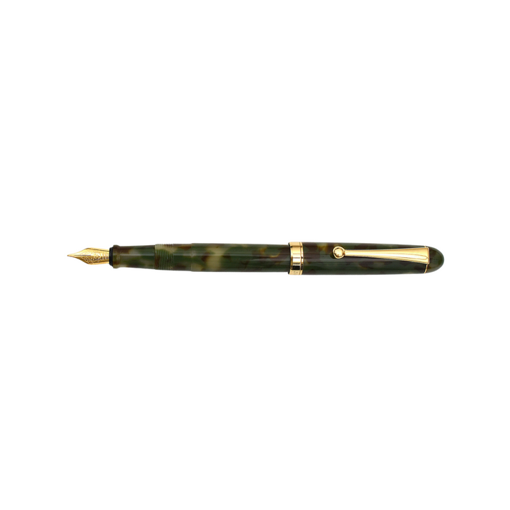 Onishi Hand Made Fountain Pen-Standard Schmidt Steel in Matcha Green — Onishi fountain pen — precision nib writing instrument, at Cityluxe Singapore stationery store