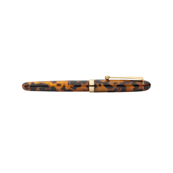 Load image into Gallery viewer, Onishi Seisakusho Handmade Cellulose Acetate Fountain Pen Amber

