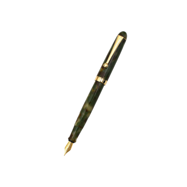 Onishi Hand Made Fountain Pen-Standard Schmidt Steel in Matcha Green — Onishi fountain pen — precision nib writing instrument, at Cityluxe Singapore stationery store