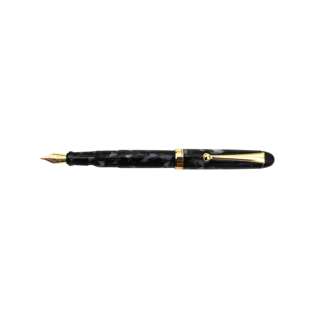 Onishi Hand Made Fountain Pen-Standard Schmidt Steel in Light In The Dark — Onishi fountain pen — precision nib writing instrument, at Cityluxe Singapore stationery store