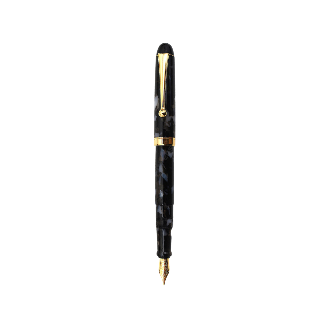 Onishi Hand Made Fountain Pen-Standard Schmidt Steel in Light In The Dark — Onishi fountain pen — precision nib writing instrument, at Cityluxe Singapore stationery store