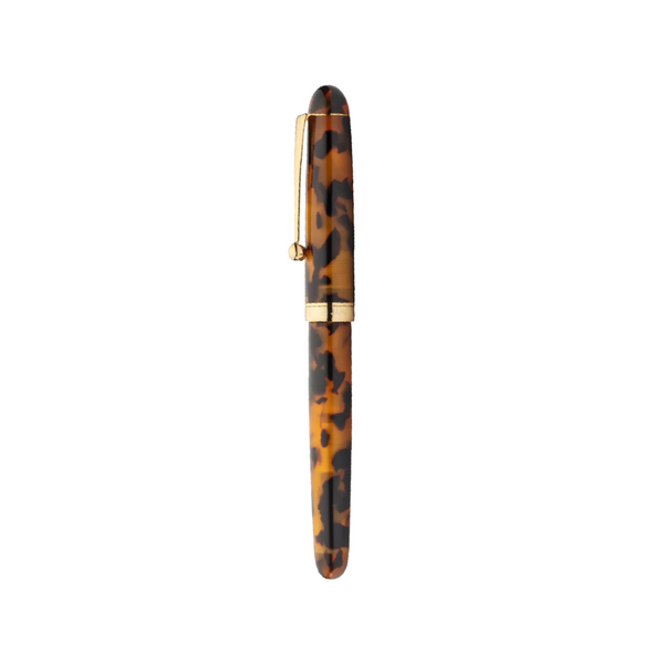Load image into Gallery viewer, Onishi Seisakusho Handmade Cellulose Acetate Fountain Pen Amber
