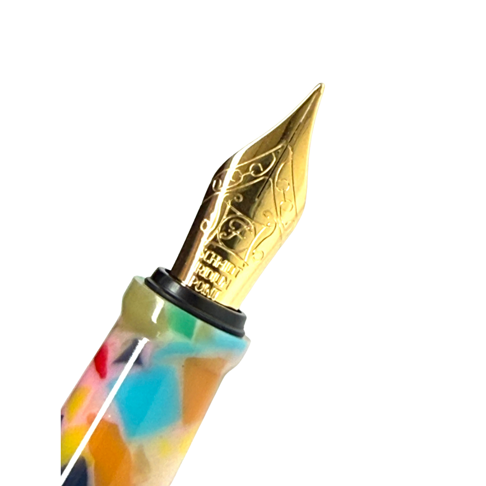 Onishi Hand Made POCKET Fountain Pen (NEW!) - Origami — uncapped with cap posted