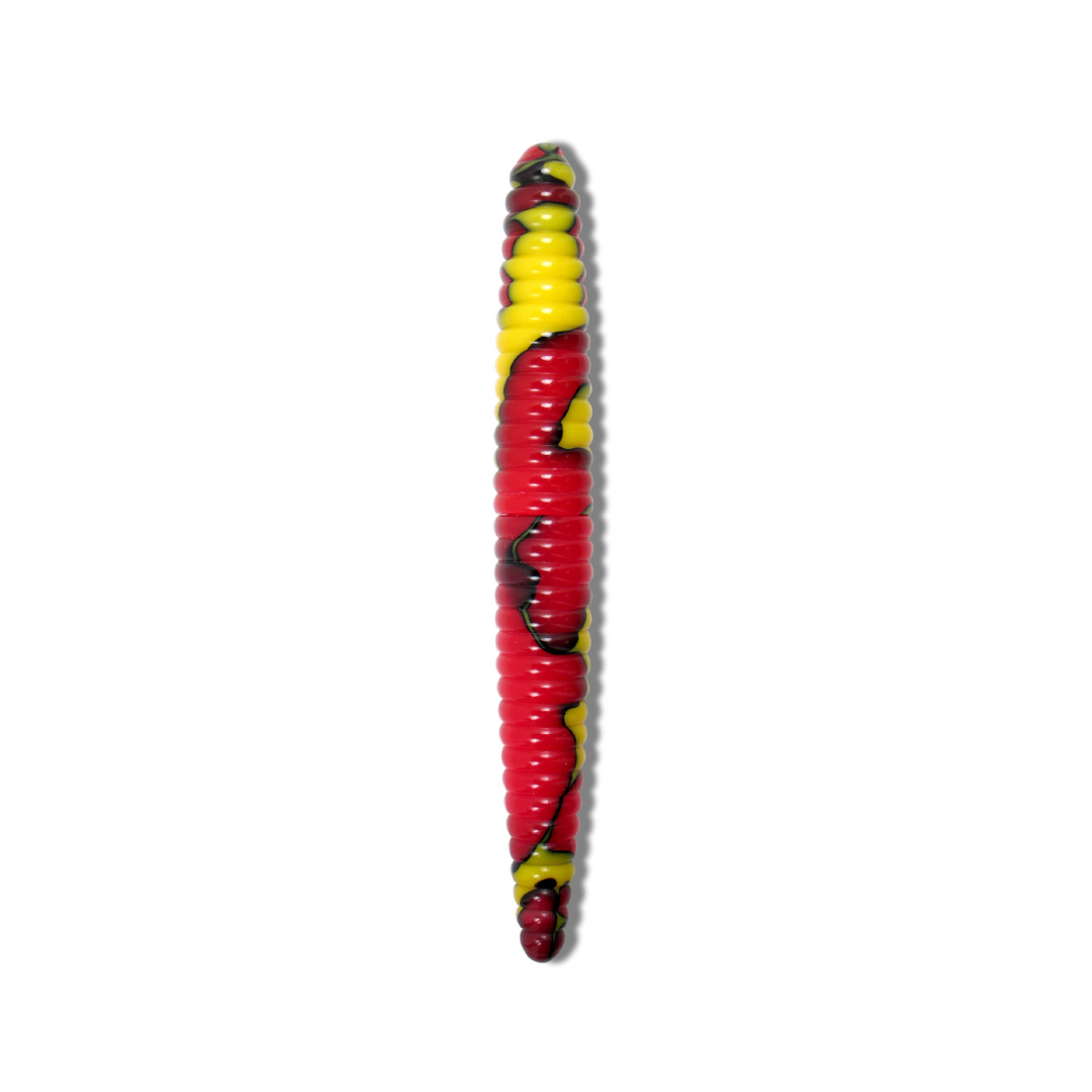 Acme Studio Rollerball Pen in Rings Yellow/Red — Acme Studio rollerball pen — fluid gel ink writing instrument, at Cityluxe Singapore