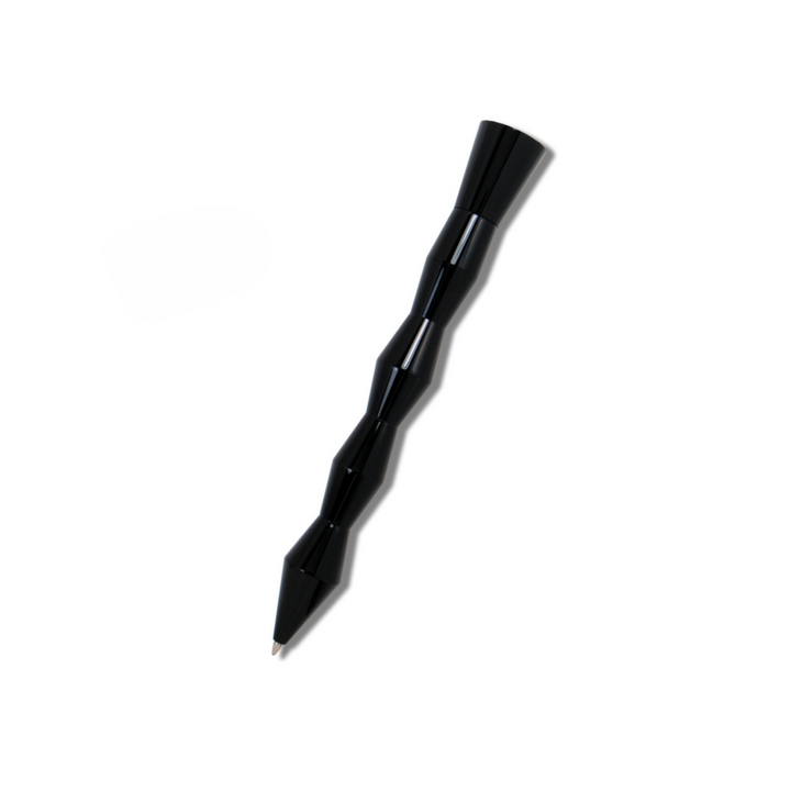 Acme Studio Kuzi Retractable Rollerball Pen in Black — Acme Studio rollerball pen — fluid gel ink writing instrument, at Cityluxe Singapore