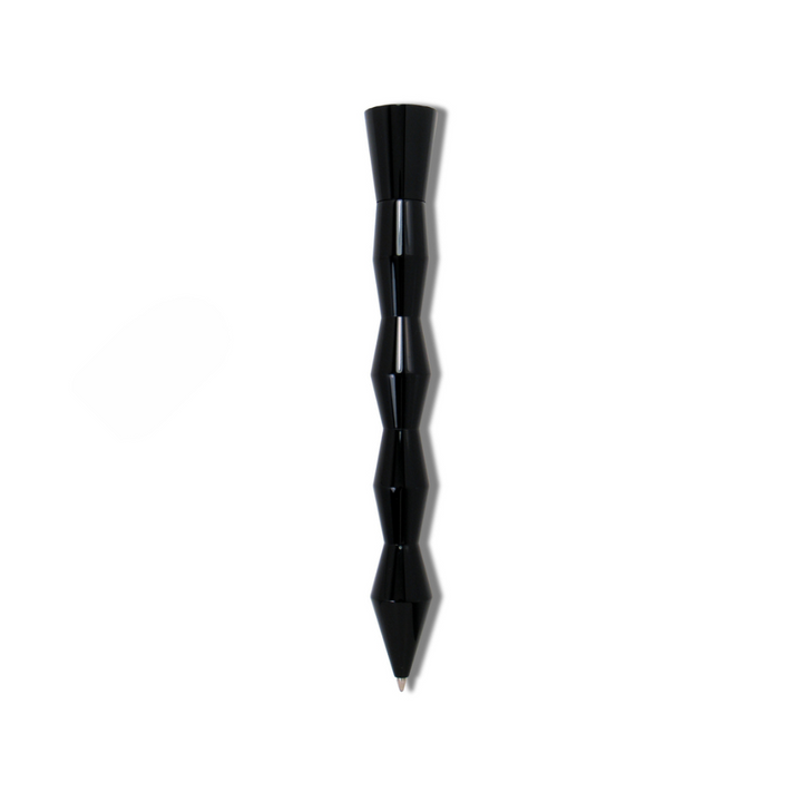 Acme Studio Kuzi Retractable Rollerball Pen in Black — Acme Studio rollerball pen — fluid gel ink writing instrument, at Cityluxe Singapore