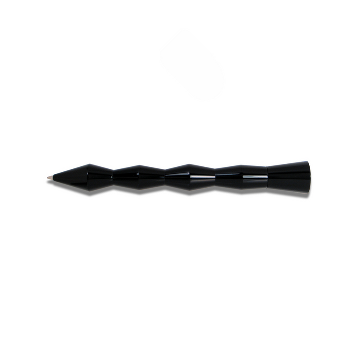 Acme Studio Kuzi Retractable Rollerball Pen in Black — Acme Studio rollerball pen — fluid gel ink writing instrument, at Cityluxe Singapore
