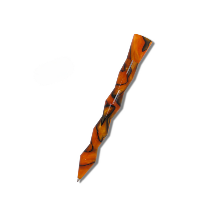 Acme Studio Kuzi Retractable Rollerball Pen in Orange — Acme Studio rollerball pen — fluid gel ink writing instrument, at Cityluxe Singapore