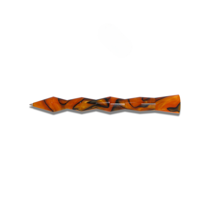 Acme Studio Kuzi Retractable Rollerball Pen in Orange — Acme Studio rollerball pen — fluid gel ink writing instrument, at Cityluxe Singapore