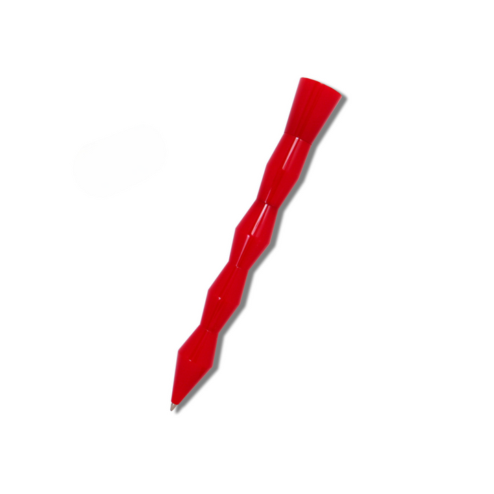 Acme Studio Kuzi Retractable Rollerball Pen in Red — Acme Studio rollerball pen — fluid gel ink writing instrument, at Cityluxe Singapore