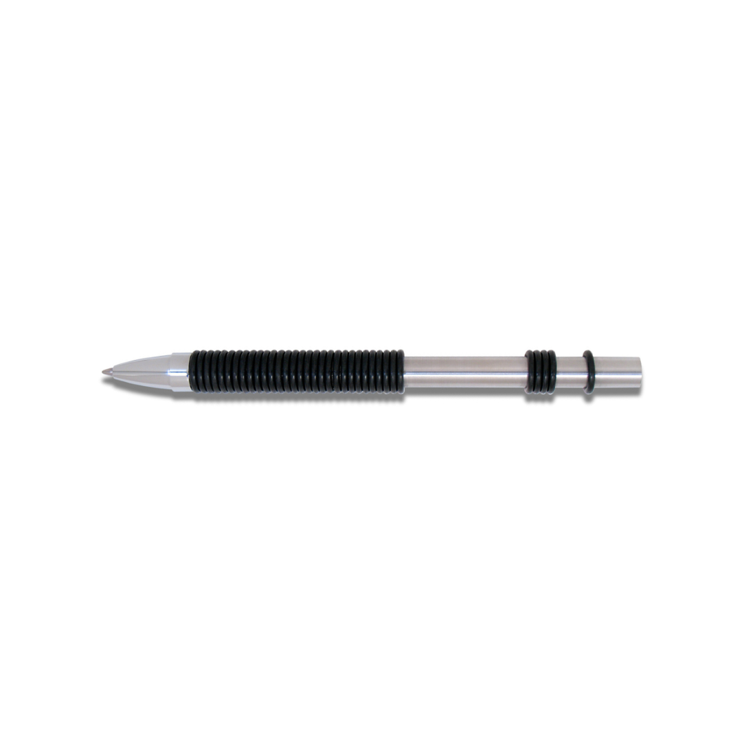 Acme Studio Retractable Rollerball Pen in Oh-Ring — Acme Studio rollerball pen — fluid gel ink writing instrument, at Cityluxe Singapore