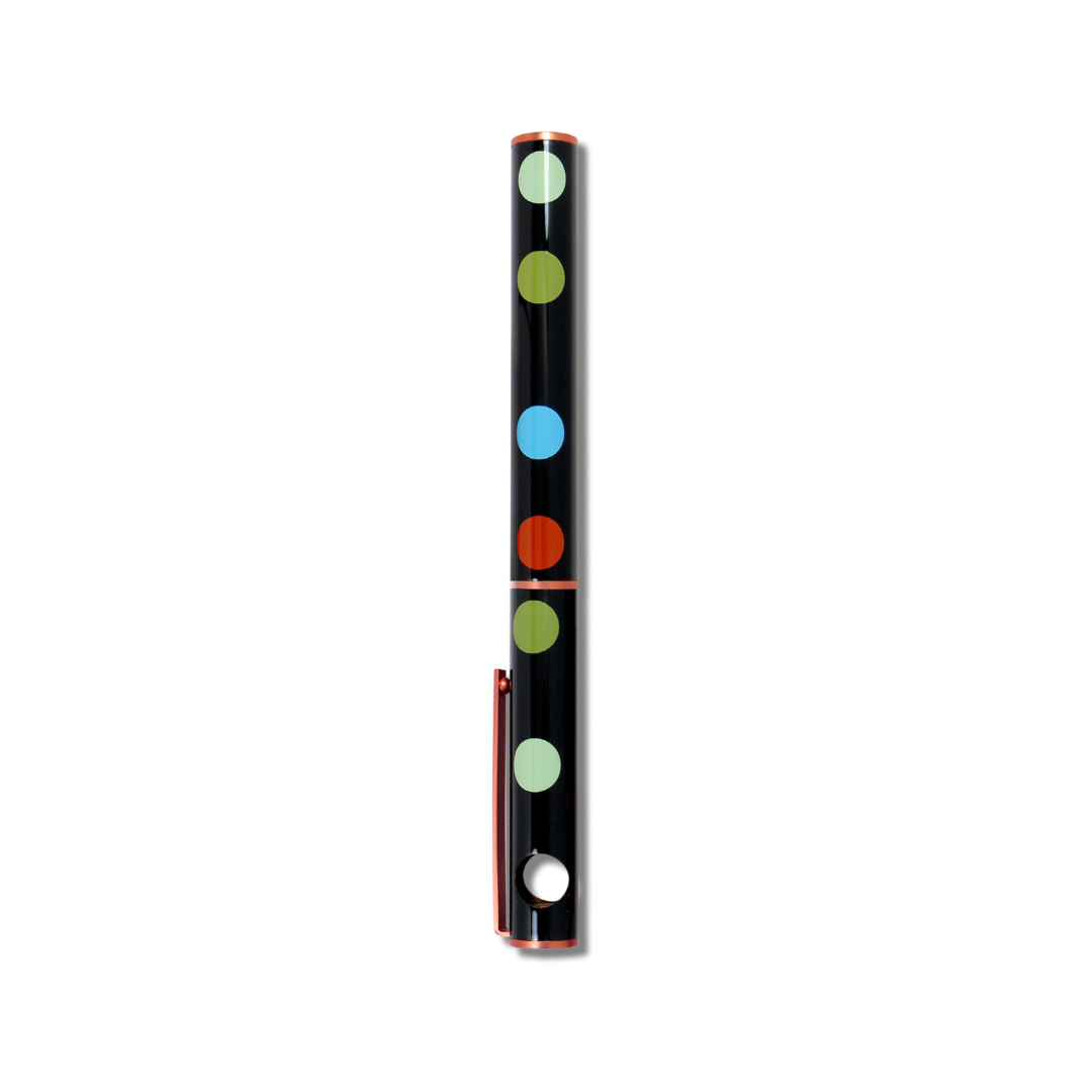 Acme Studio Limited Edition Rollerball Pen in Color Dots — Acme Studio rollerball pen — fluid gel ink writing instrument, at Cityluxe Singapore