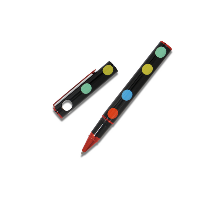 Acme Studio Limited Edition Rollerball Pen in Color Dots — Acme Studio rollerball pen — fluid gel ink writing instrument, at Cityluxe Singapore