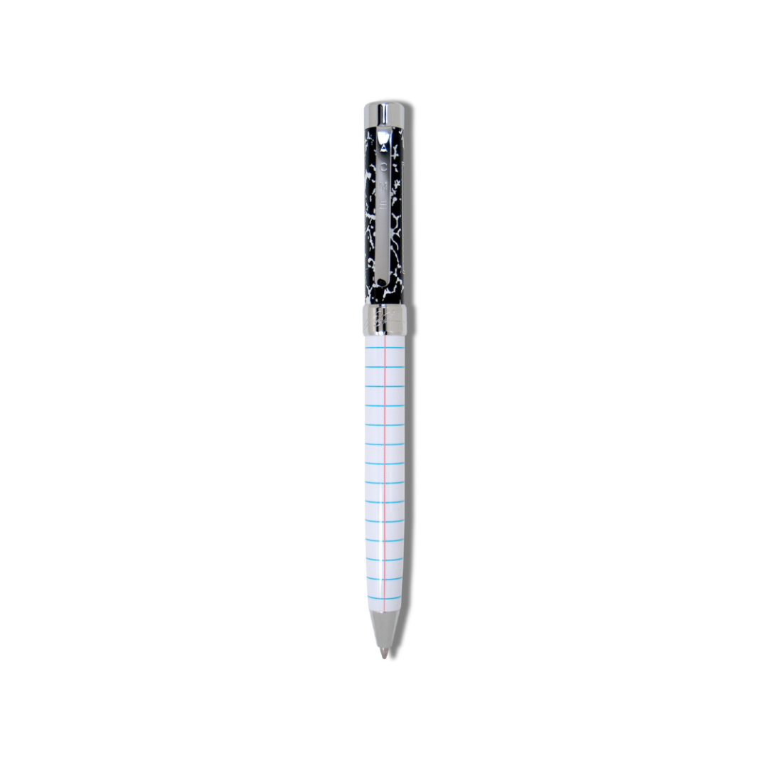 Acme Studio Retractable Rollerball Pen in Composition — Acme Studio rollerball pen — fluid gel ink writing instrument, at Cityluxe Singapore