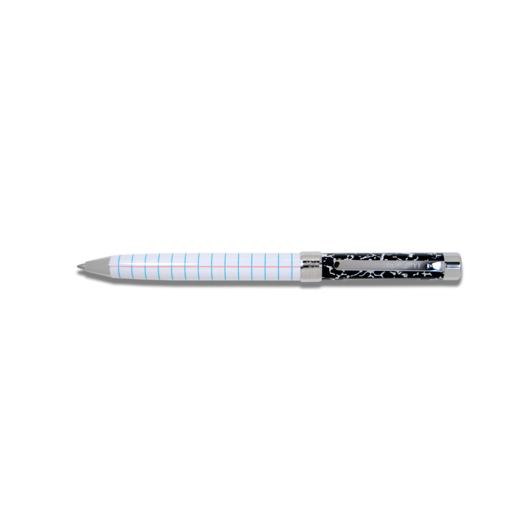 Acme Studio Retractable Rollerball Pen in Composition — Acme Studio rollerball pen — fluid gel ink writing instrument, at Cityluxe Singapore