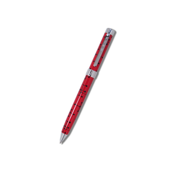 Acme Studio Retractable Ballpoint Pen in Dots Red — Acme Studio ballpoint pen — reliable smooth-writing everyday pen, at Cityluxe Singapore