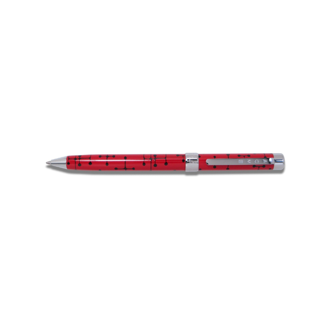 Acme Studio Retractable Ballpoint Pen in Dots Red — Acme Studio ballpoint pen — reliable smooth-writing everyday pen, at Cityluxe Singapore