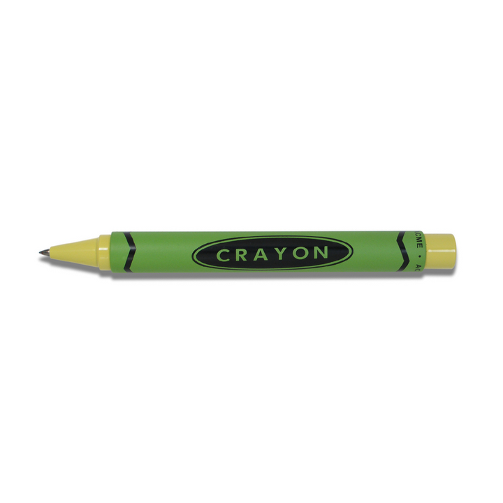 Acme Studio Retractable Rollerball Pen in Crayon Lime Green — Acme Studio rollerball pen — fluid gel ink writing instrument, at Cityluxe Singapore