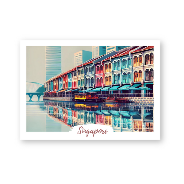 Postcard in Clarke Quay — WhereTo postcard — premium stationery and lifestyle, at Cityluxe Singapore