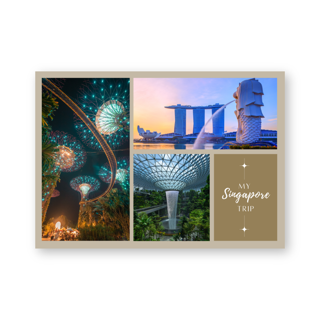 Postcard in Multi, 3 views — WhereTo postcard — premium stationery and lifestyle, at Cityluxe Singapore