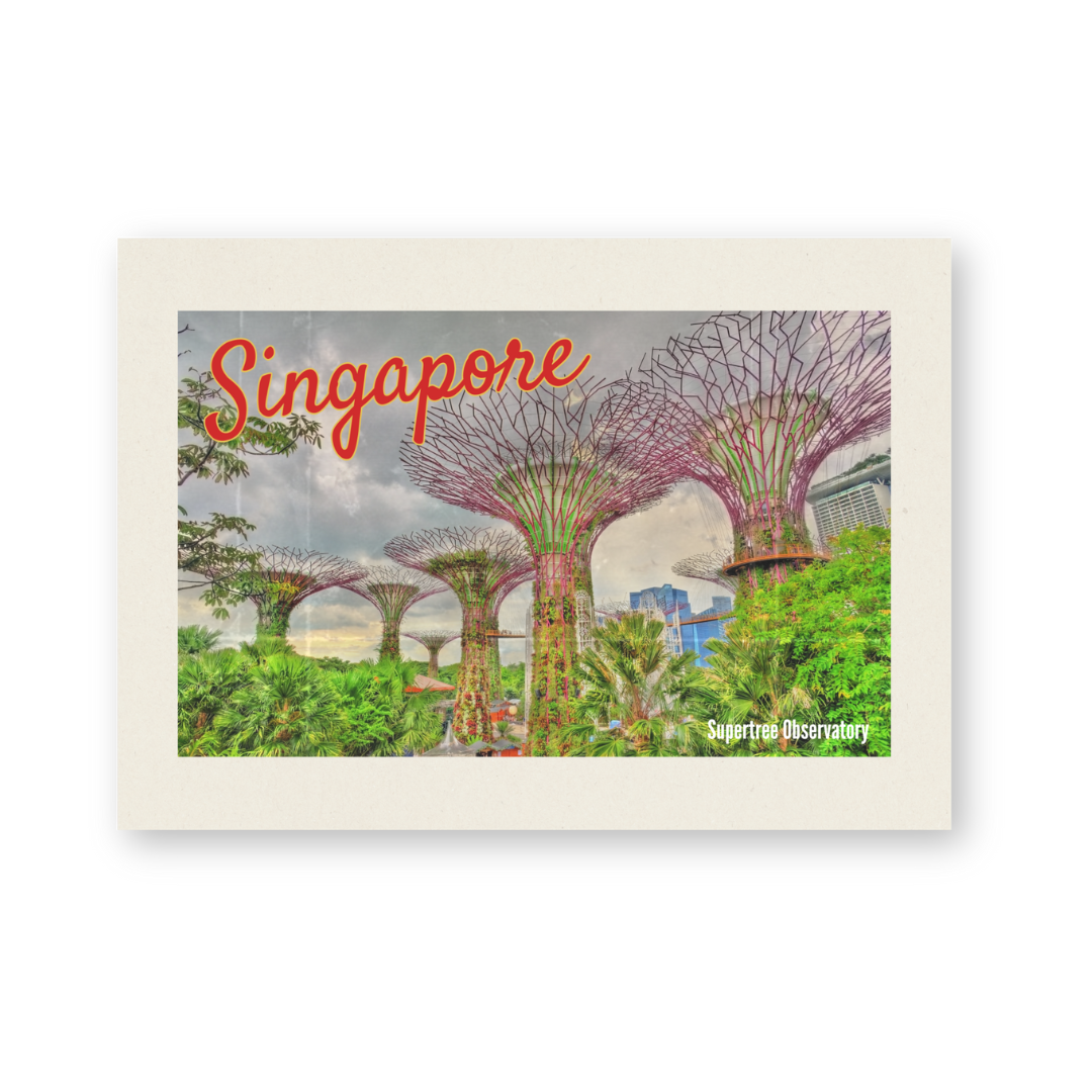 Postcard in Vintage Supertree — WhereTo postcard — premium stationery and lifestyle, at Cityluxe Singapore