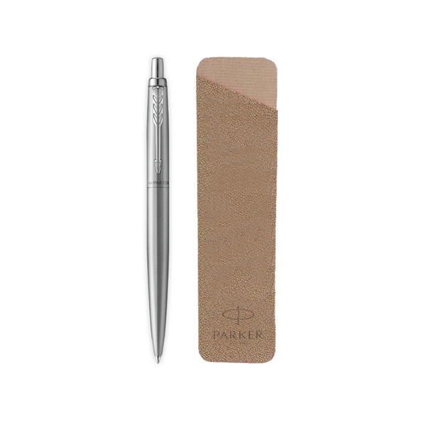 Load image into Gallery viewer, Parker Jotter XL Mono - Stainless Steel with Chrome Trim Ballpoint Pen with Rose Gold Sleeve Gift Set
