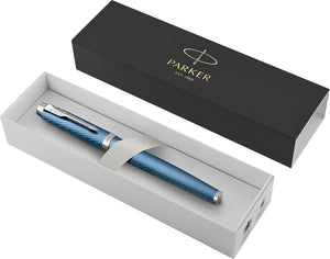 Parker IM Premium Fountain Pen - Blue Grey with Chrome Trims