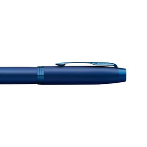 Parker IM Monochrome Blue Rollerball Pen with Leather Key Hook Set