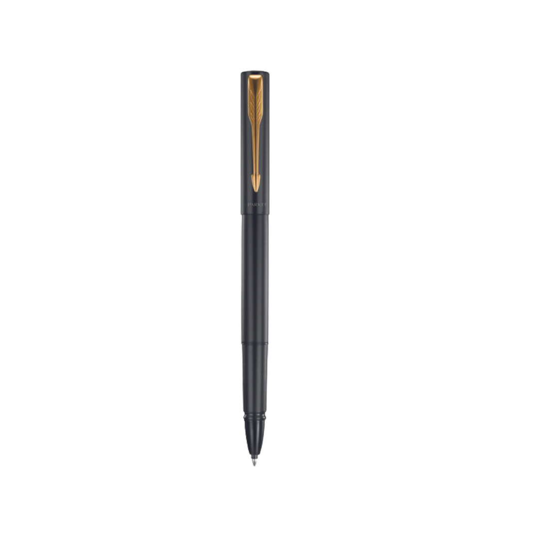 Parker Vector XL Rollerball Pen in Black with Gold Trim — Parker rollerball pen — fluid gel ink writing instrument, at Cityluxe Singapore