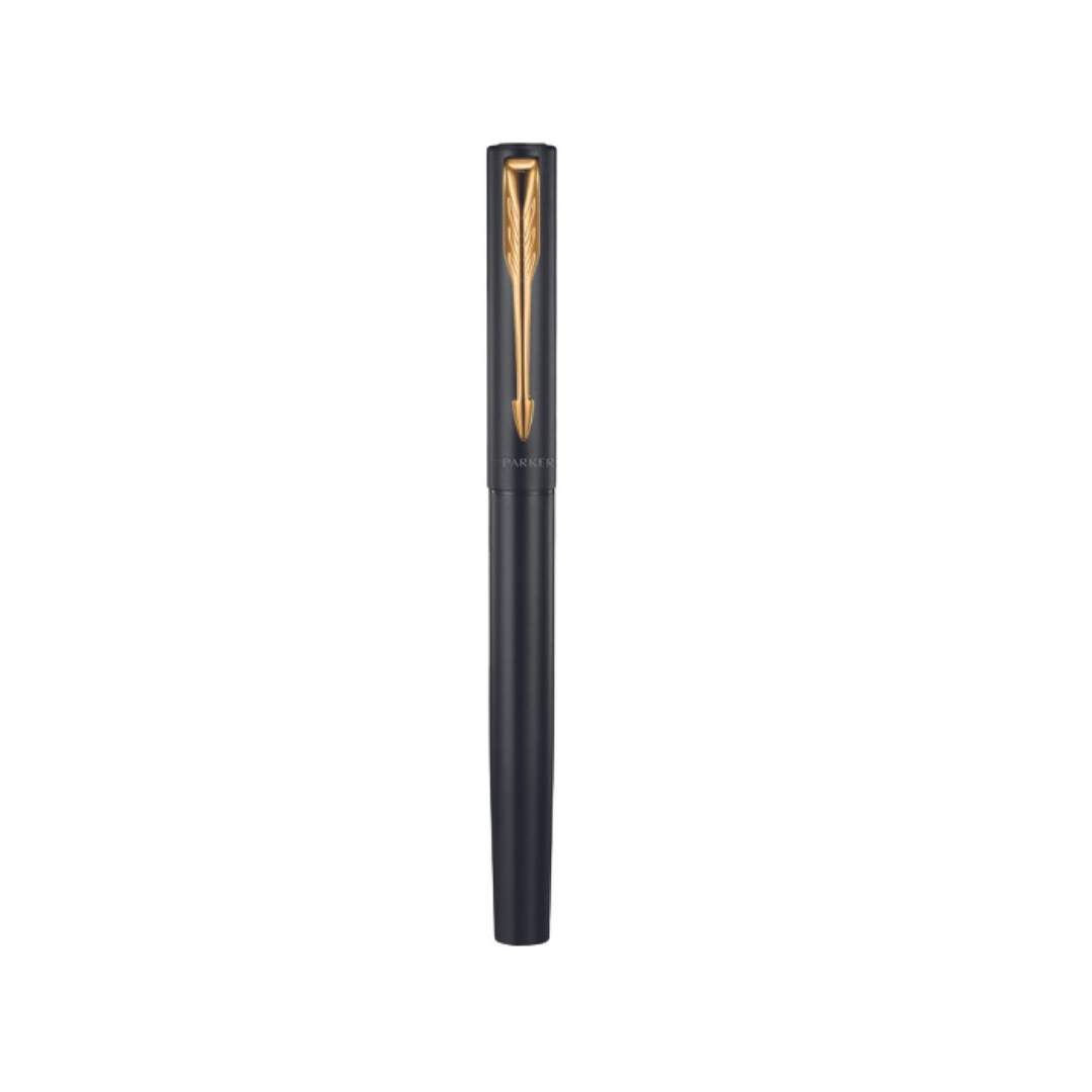 Parker Vector XL Rollerball Pen in Black with Gold Trim — Parker rollerball pen — fluid gel ink writing instrument, at Cityluxe Singapore