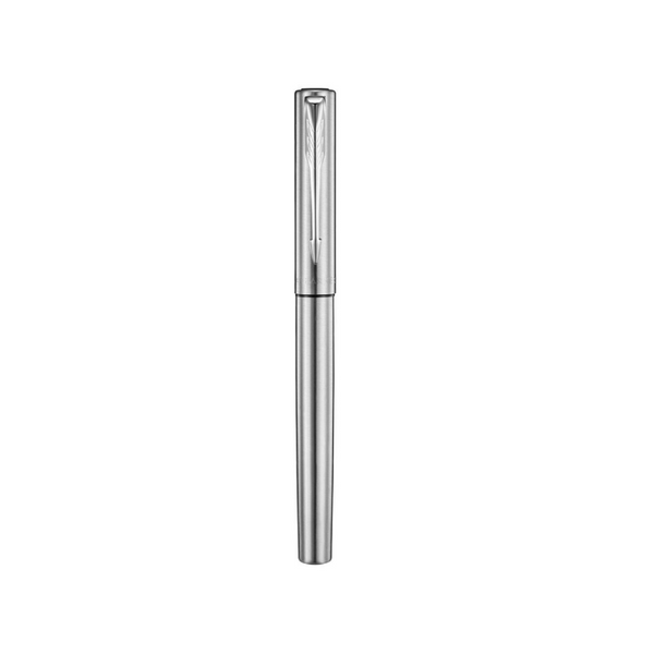 将图片加载到图库查看器，Parker Vector XL Fountain Pen - Stainless Steel with Chrome Trim
