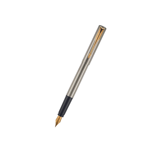 Load image into Gallery viewer, Parker Vector XL Fountain Pen - Stainless Steel with Gold Trim
