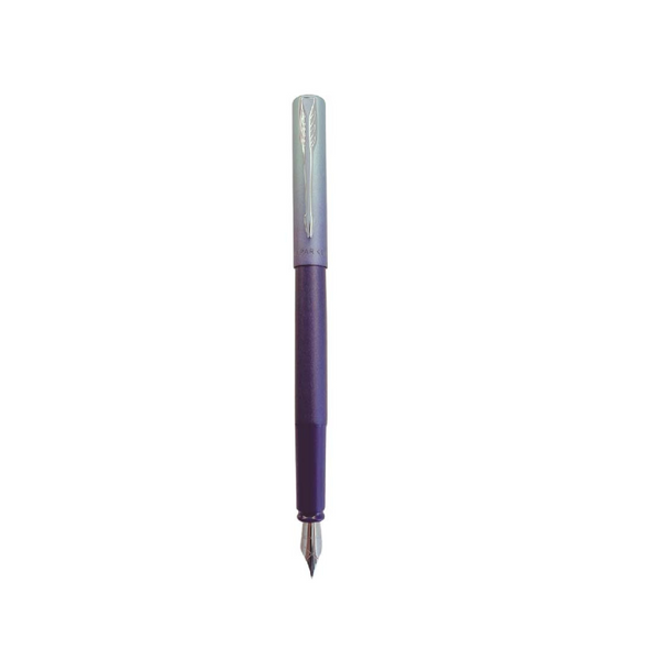 将图片加载到图库查看器，Parker Vector XL Fountain Pen (Special Edition) - Aurora Green / Purple with Chrome Trim
