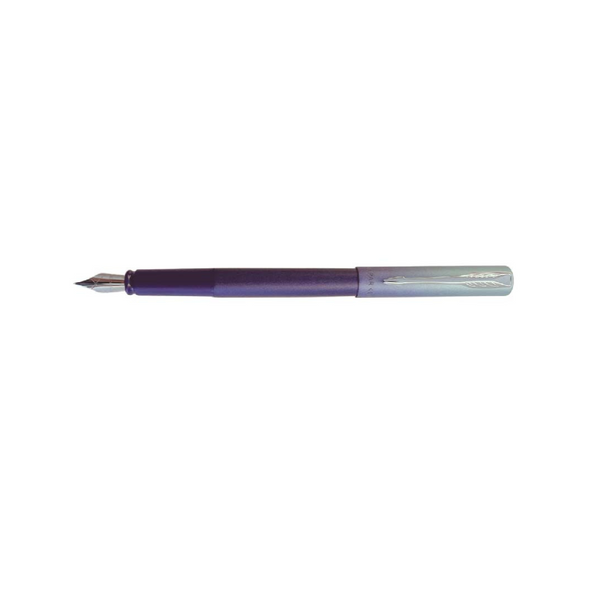 Load image into Gallery viewer, Parker Vector XL Fountain Pen (Special Edition) - Aurora Green / Purple with Chrome Trim
