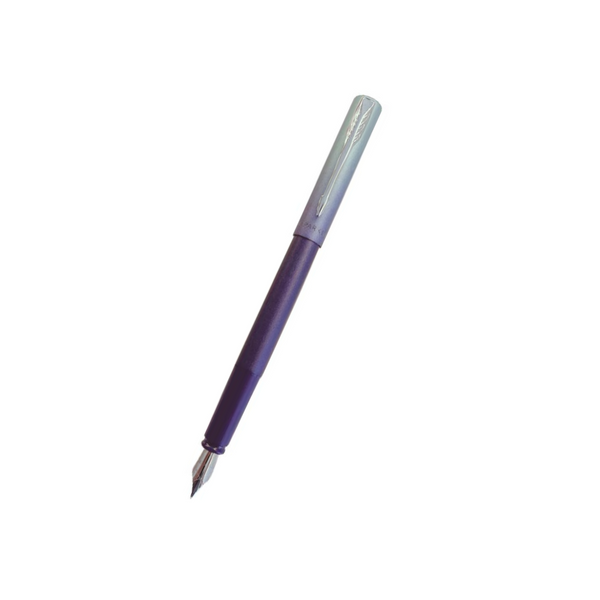 Load image into Gallery viewer, Parker Vector XL Fountain Pen (Special Edition) - Aurora Green / Purple with Chrome Trim
