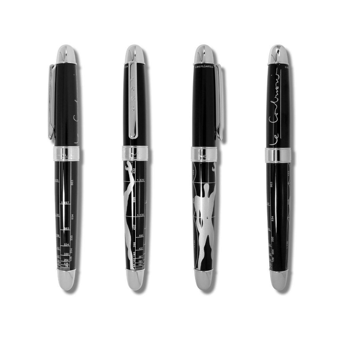 Acme Studio Rollerball Pen in Le Modulor/Figure — Acme Studio rollerball pen — fluid gel ink writing instrument, at Cityluxe Singapore