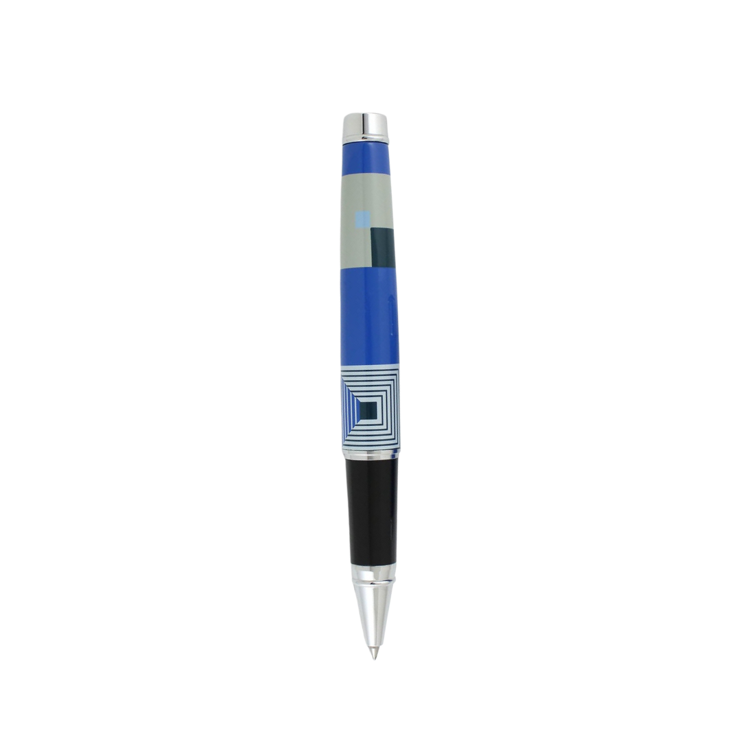 Acme Studio Rollerball Pen - Biltmore Blue — uncapped with cap posted