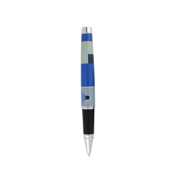 Acme Studio Rollerball Pen - Biltmore Blue — uncapped with cap posted