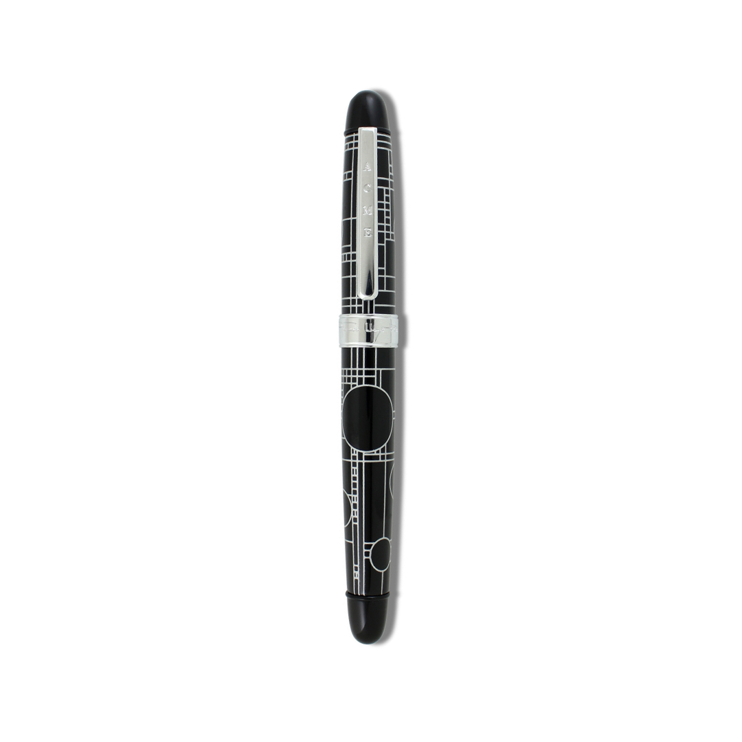 Acme Studio Rollerball Pen in Playhouse Black — Acme Studio rollerball pen — fluid gel ink writing instrument, at Cityluxe Singapore