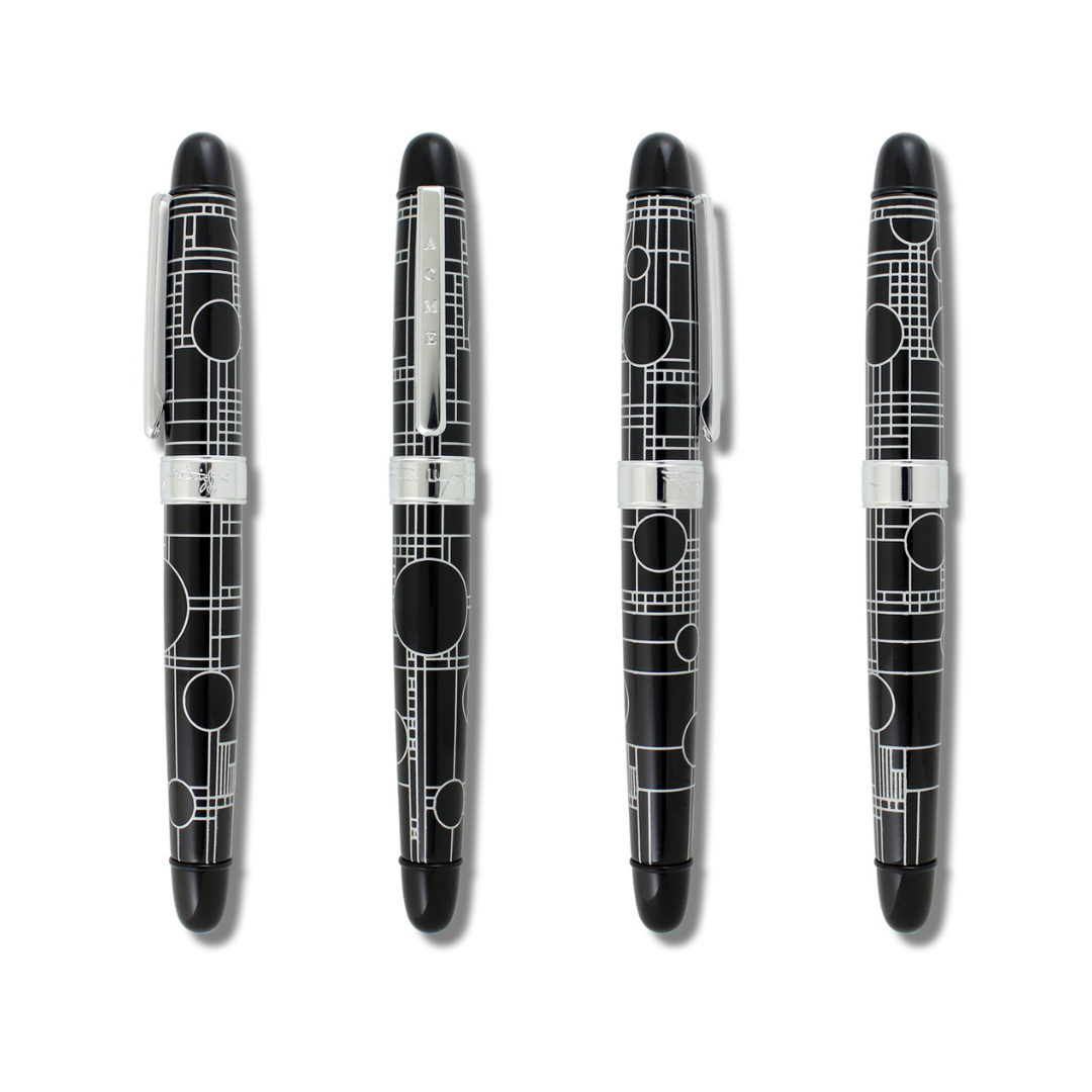 Acme Studio Rollerball Pen in Playhouse Black — Acme Studio rollerball pen — fluid gel ink writing instrument, at Cityluxe Singapore