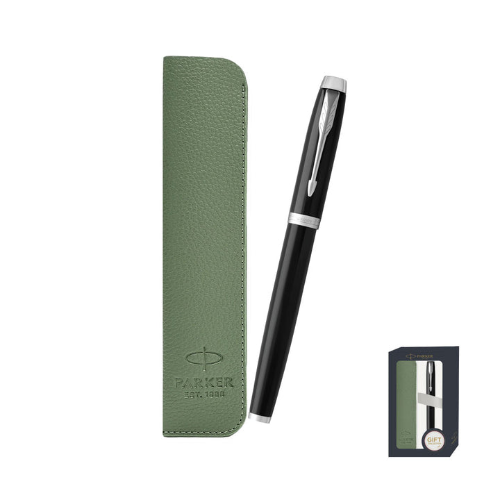 Parker IM Black CT Rollerball With Pen Sleeve Gift Set