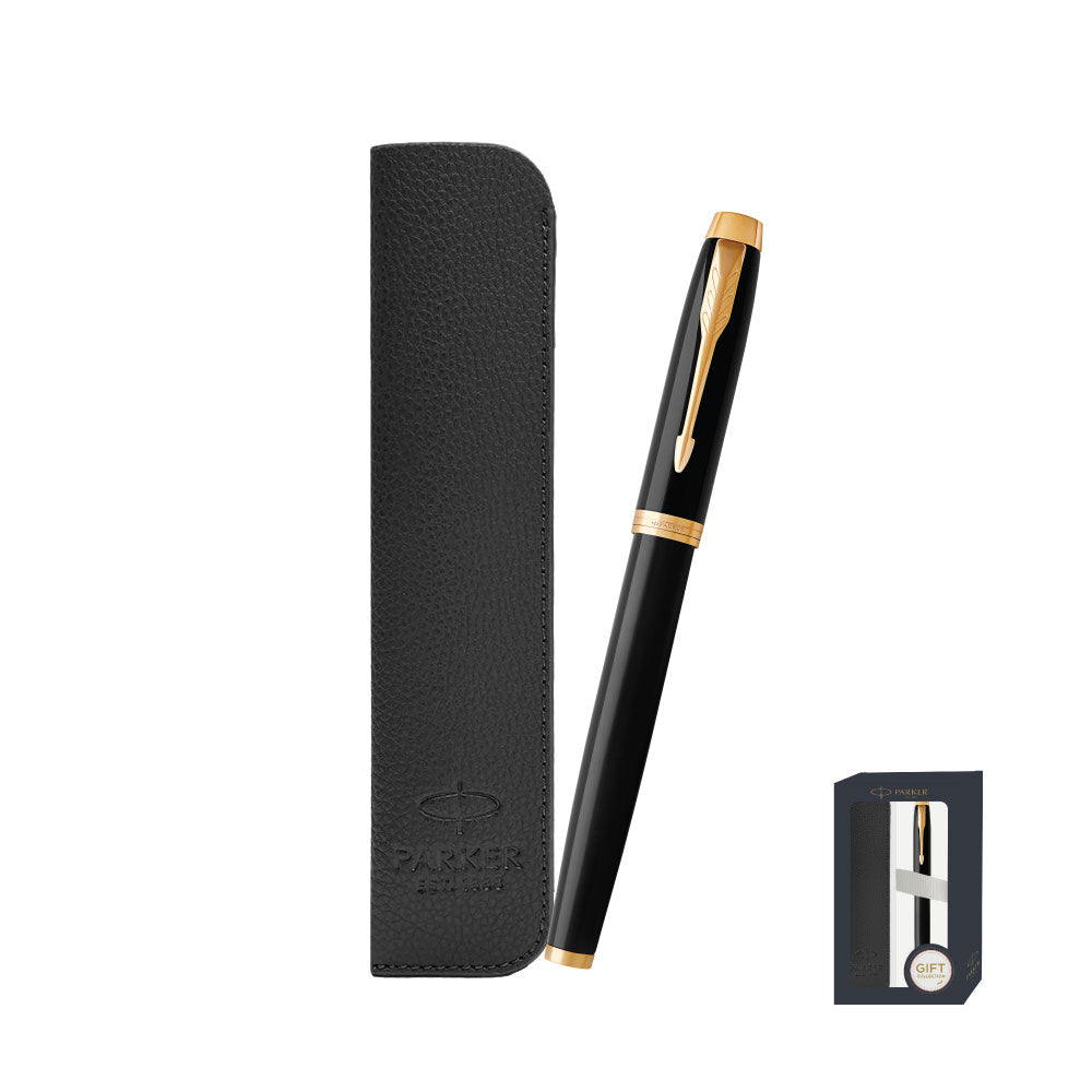 Parker IM Black GT RB With Pen Sleeve Gift Set