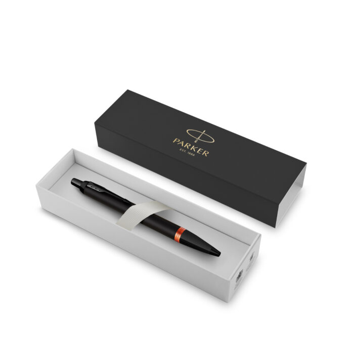 Parker IM PROFESSIONALS Vibrant Ring BT Ballpoint Pen Flame Orange — Parker ballpoint pen — reliable smooth-writing everyday pen, at Cityluxe Singapore